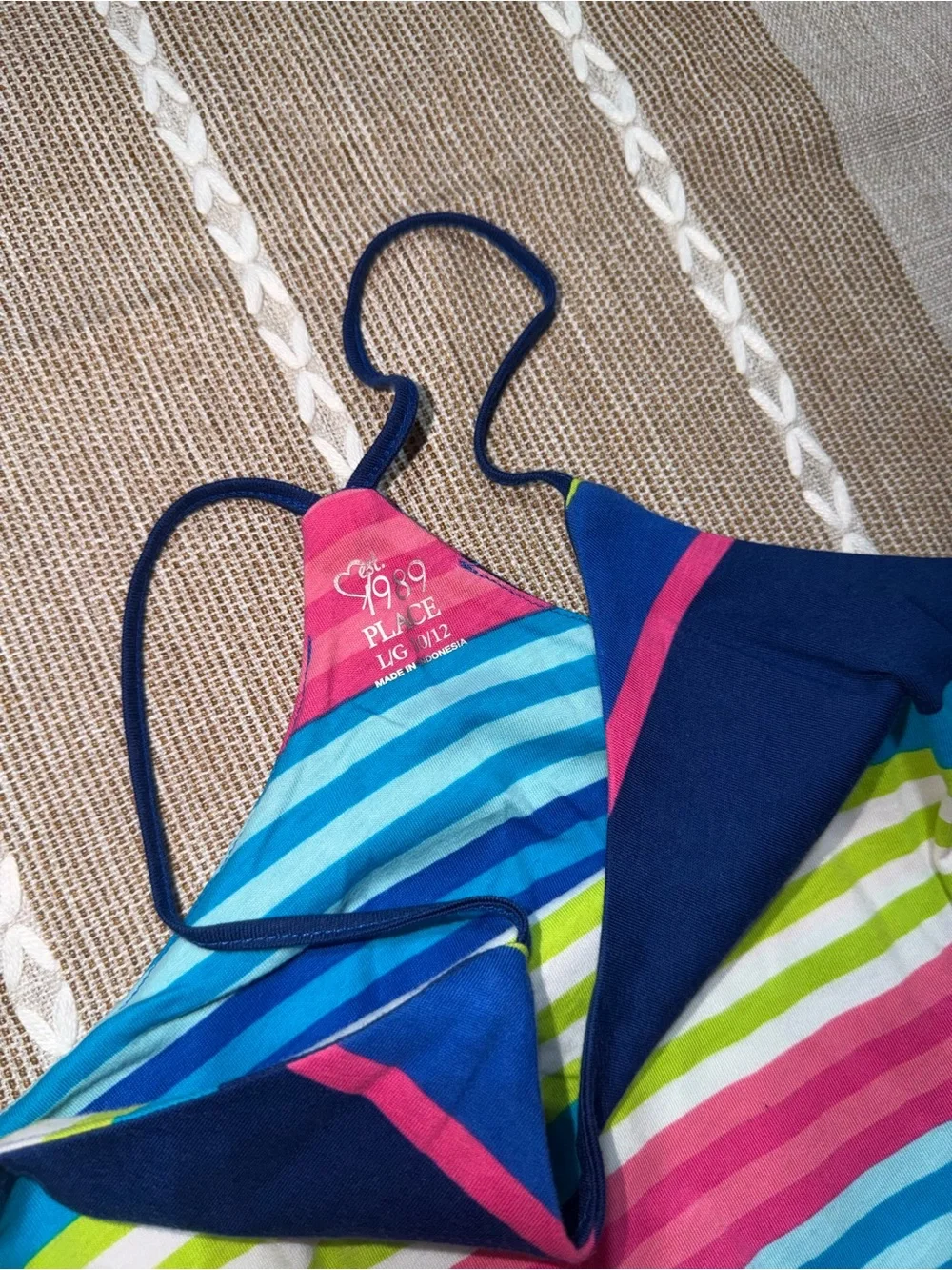The Children's Place NWT Striped Tank Maxi Dress - Pink, Navy, Aqua, Lime